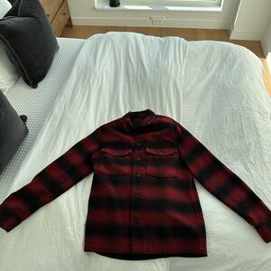 All Saints Buffalo Check Wool Blend Overshirt